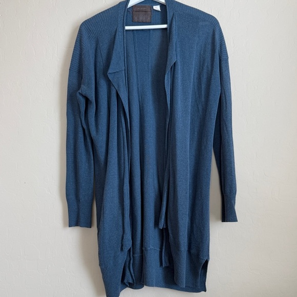 Anthropologie Sweaters - Anthropologie Blue Open Front Lightweight Cardigan Duster Long Sweater Medium